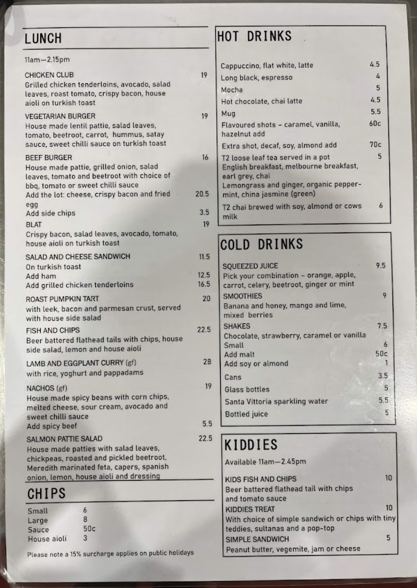 Menu Minnamurra General Store & Cafe-3